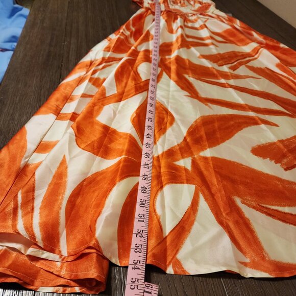 Melloday Maxi Halter Dress NWT XS Missing button, small tear - Picture 3 of 12